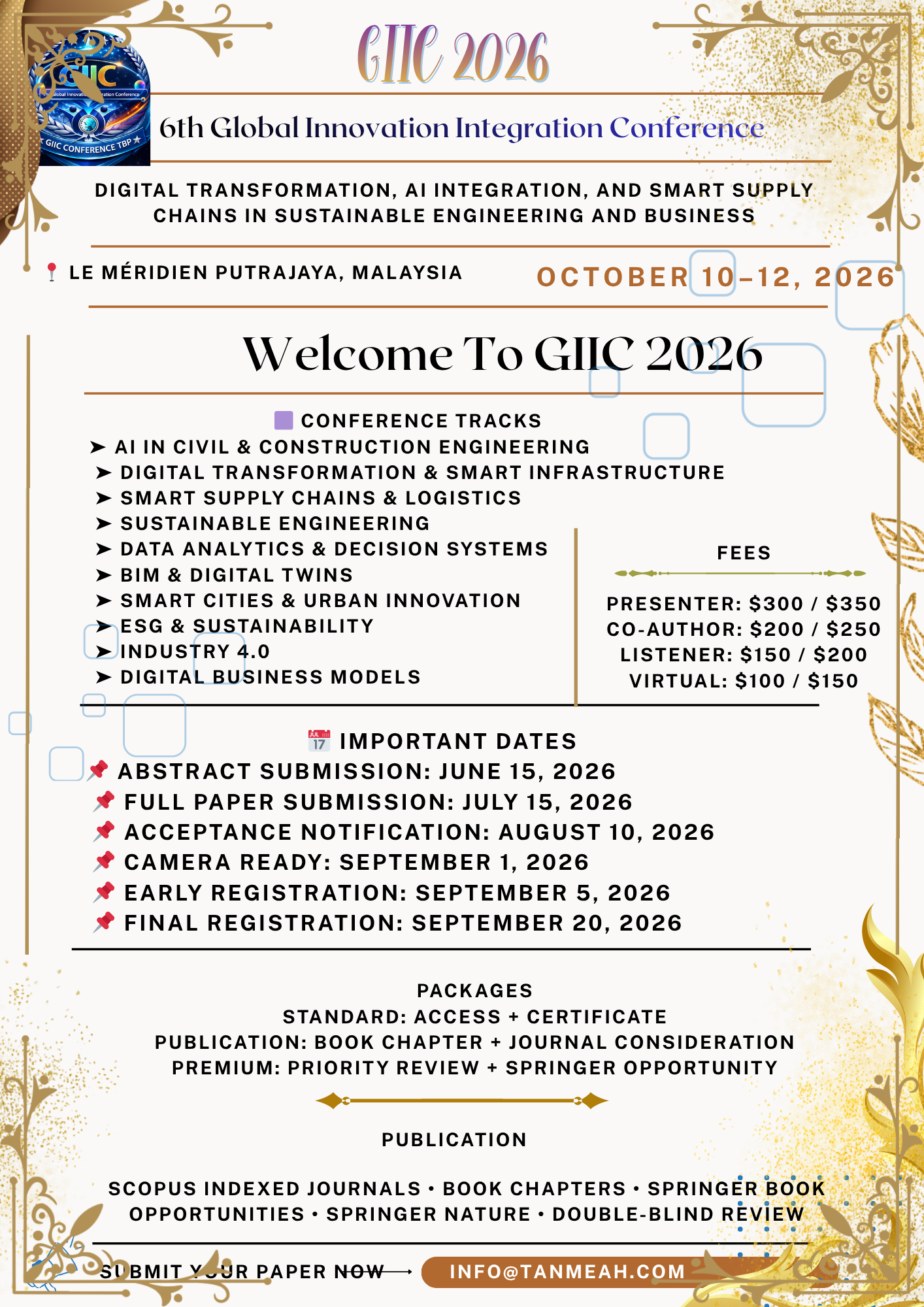 minimalist boho business conference flyer